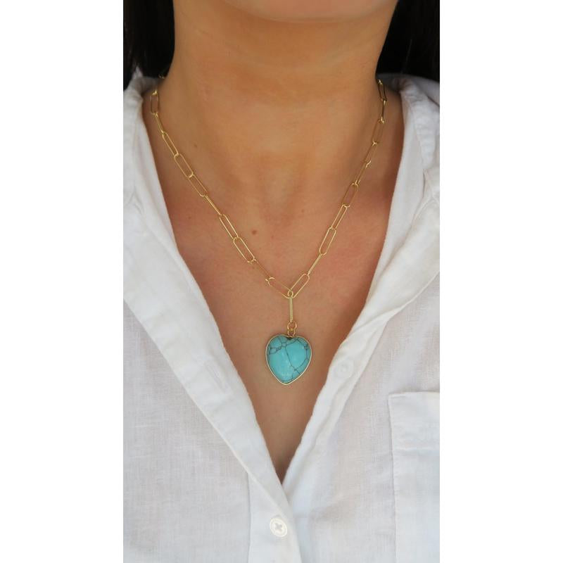 Knox Charm Necklace - Turquoise