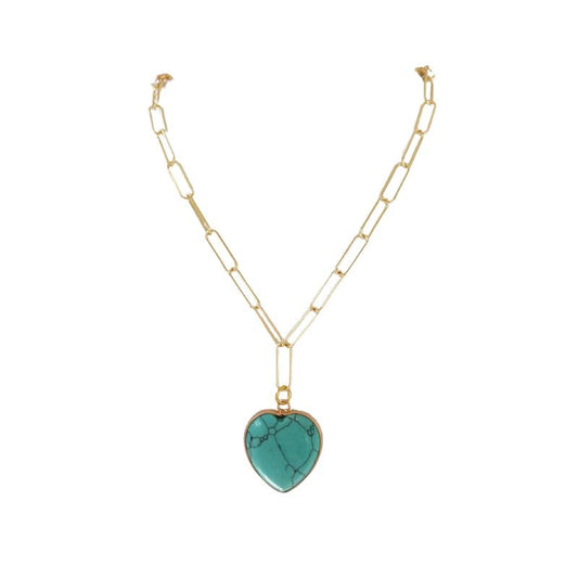 Knox Charm Necklace - Turquoise